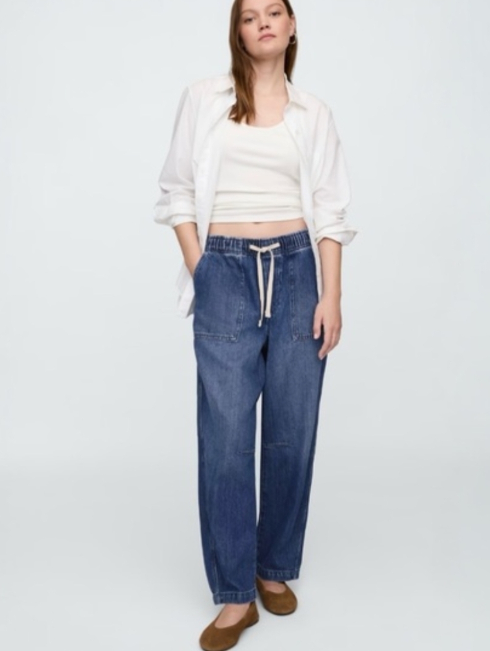 Gap Supersoft Barrel Pull On Jean Sz M